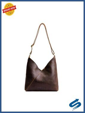 Handmade Full Grain Leather Small Shoulder Bag Crossbody Adjustable Strap